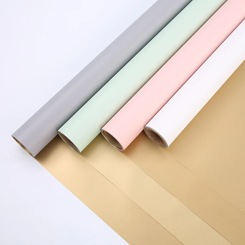 60x10Yards  Sinowrap double sided glod color wrapping rolling paper florist wrapping paper
