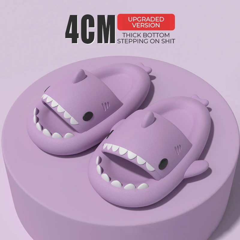 The Second Generation Of Sharks Slippers Women Wear Ins Tide Home With Non-Slip Custom Sports Slippers In Summer