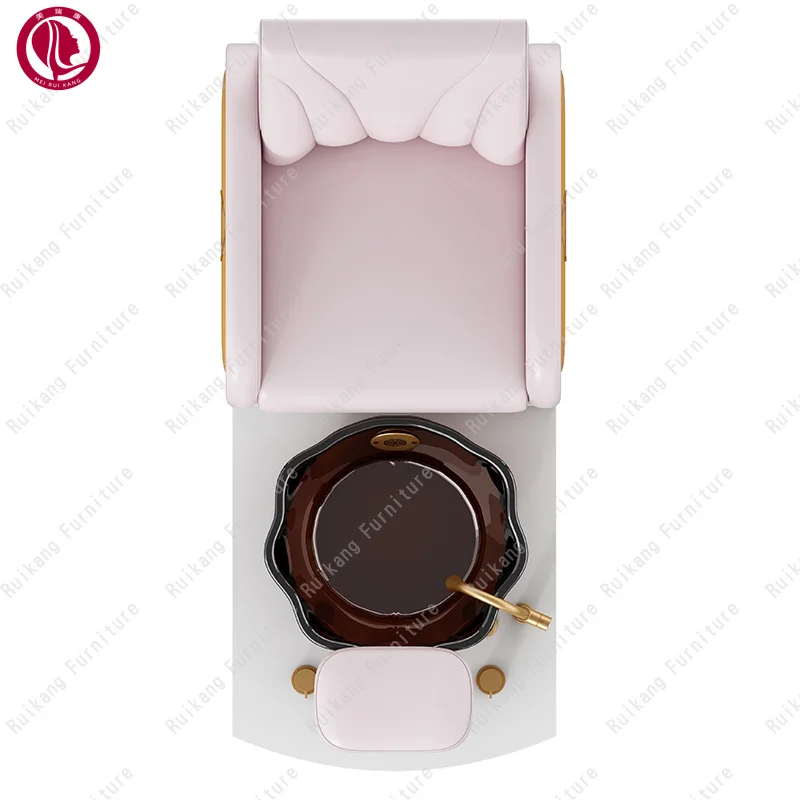 Luxury Nail Equipment Salon Furniture Manicure Reclining Medical Foot Spa Electric Salon Pedicur Massage Chair With Led Lighting