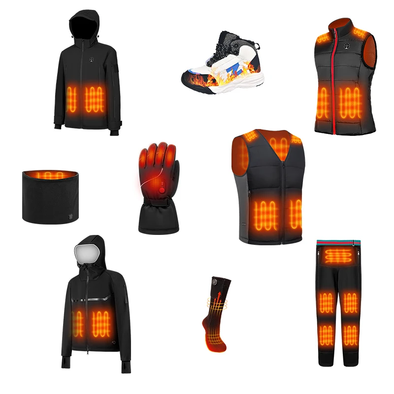 Custom Veste Chauffante Waterproof Outdoor Heated Vest Gilet Chauffant Factory Price Heating Scarf Lightweight Heated Coats