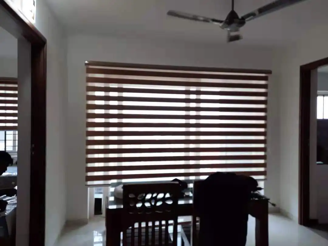 zebra roller blinds 100% blackout roller motorized day and night control Zebra Window Blinds