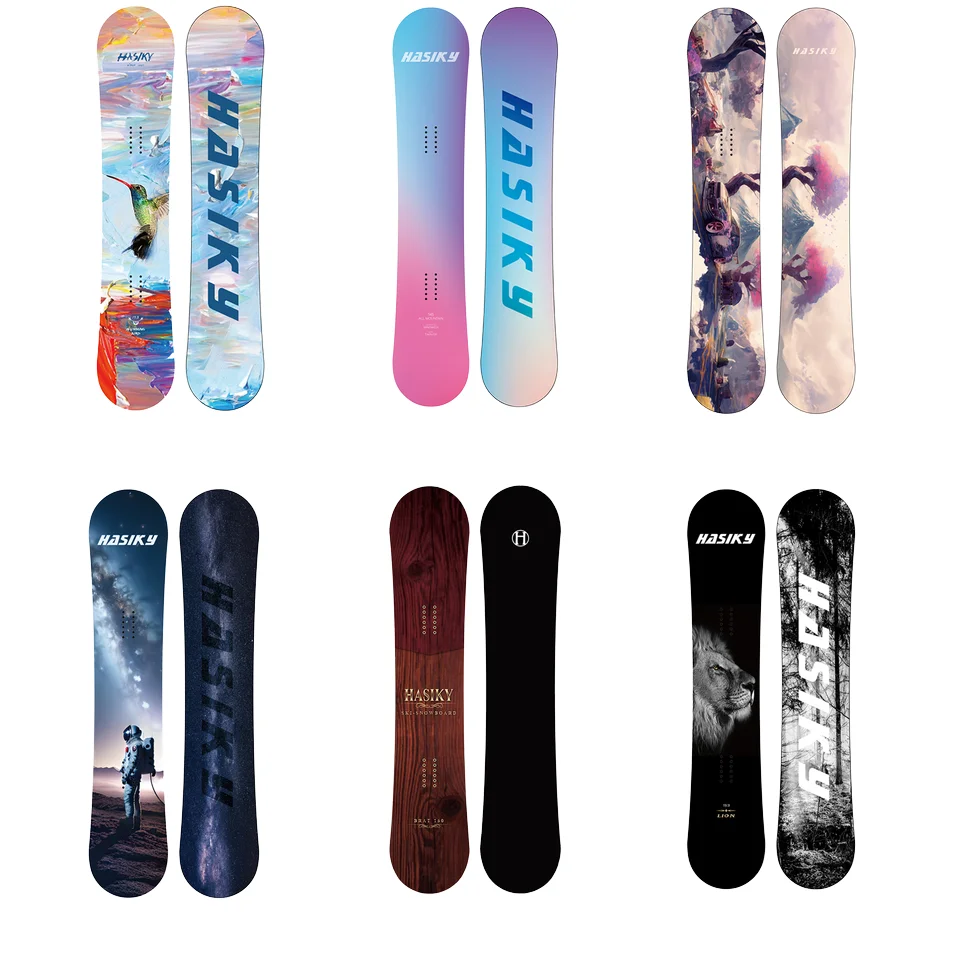 Hot Sale New Design Adult Snowboard Cheap Digital Printing Fiberglass Skiing Board Made in China