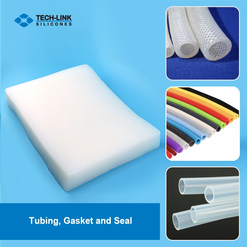 LFGB  Food Grade Hardness 30 Shore A  Fumed Silicone Rubber For Extrusion Product And Compression Molding Parts