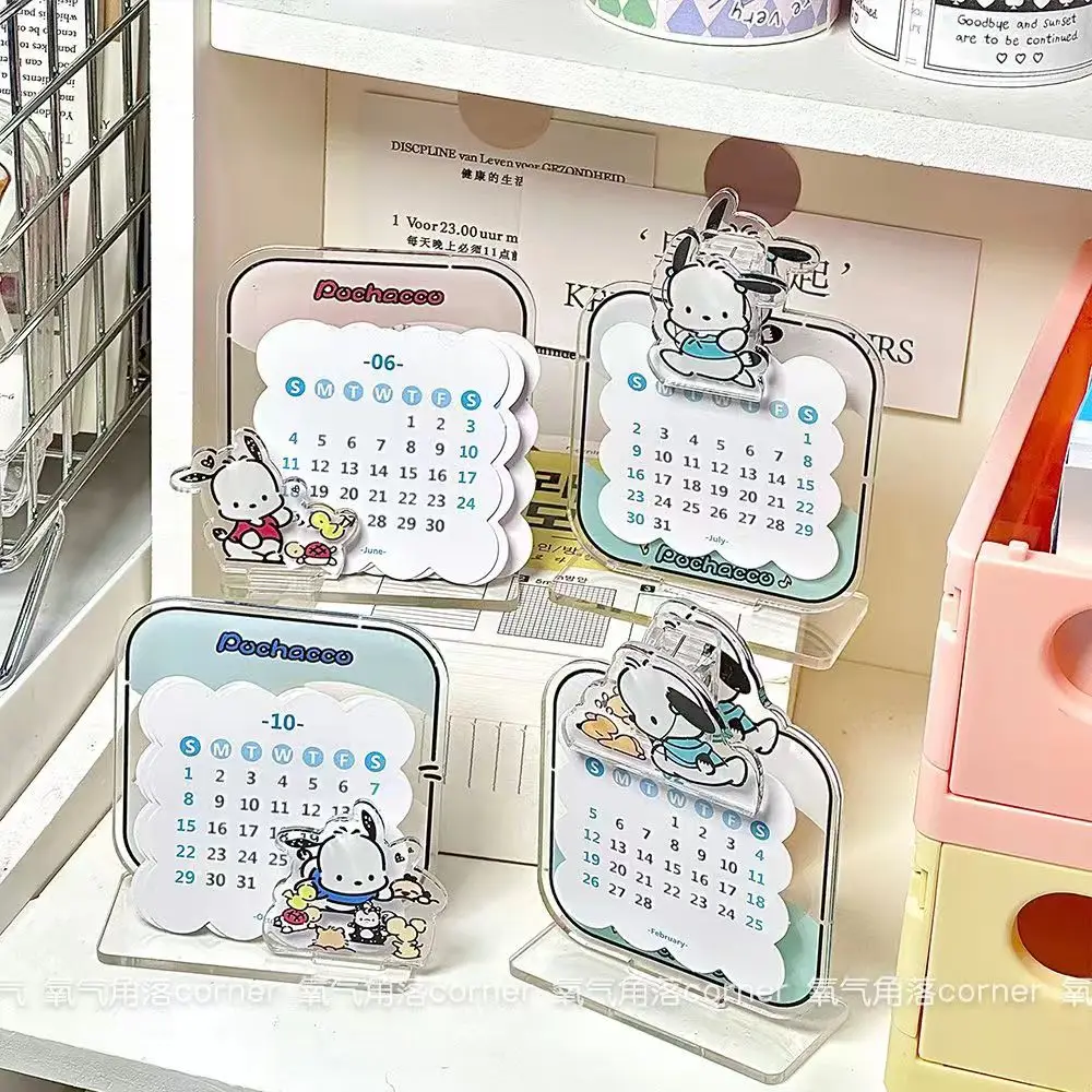 Custom cartoon acrylic dry wipe calendar Personalized planning Custom cartoon station calendar and note station