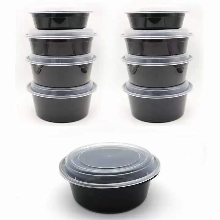 16oz 24oz Large quantity is preferred round plastic disposable food container Good quality bowl food container disposable