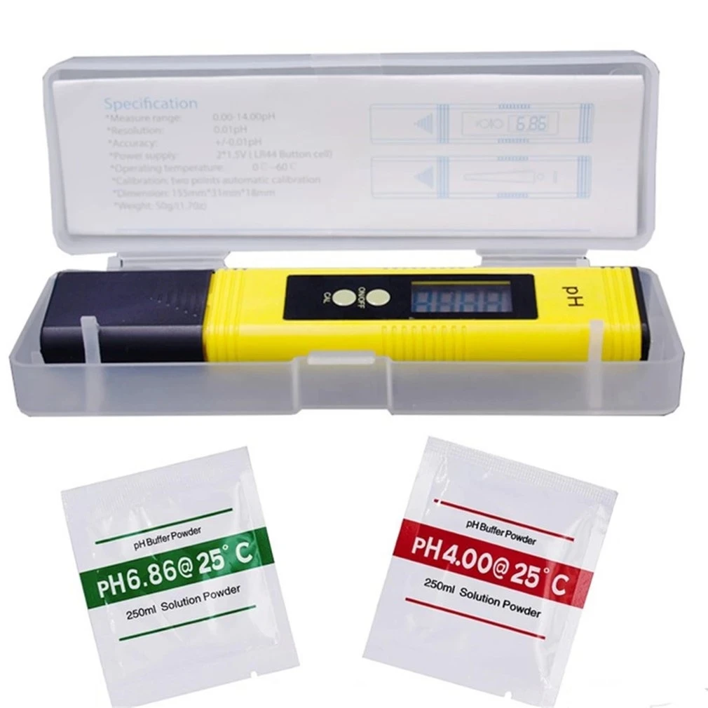 LCD digital display portable water quality tester ph meter