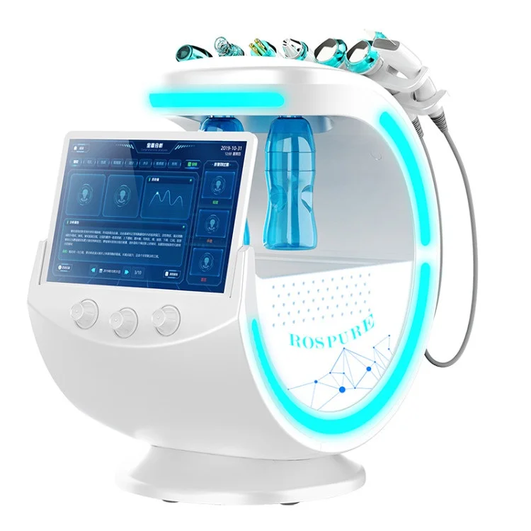 
2021 New Design Beauty Trends Intelligent Ice Blue Microdermabrasion Hydro-facial Machine Skin Scanner Analyzer 