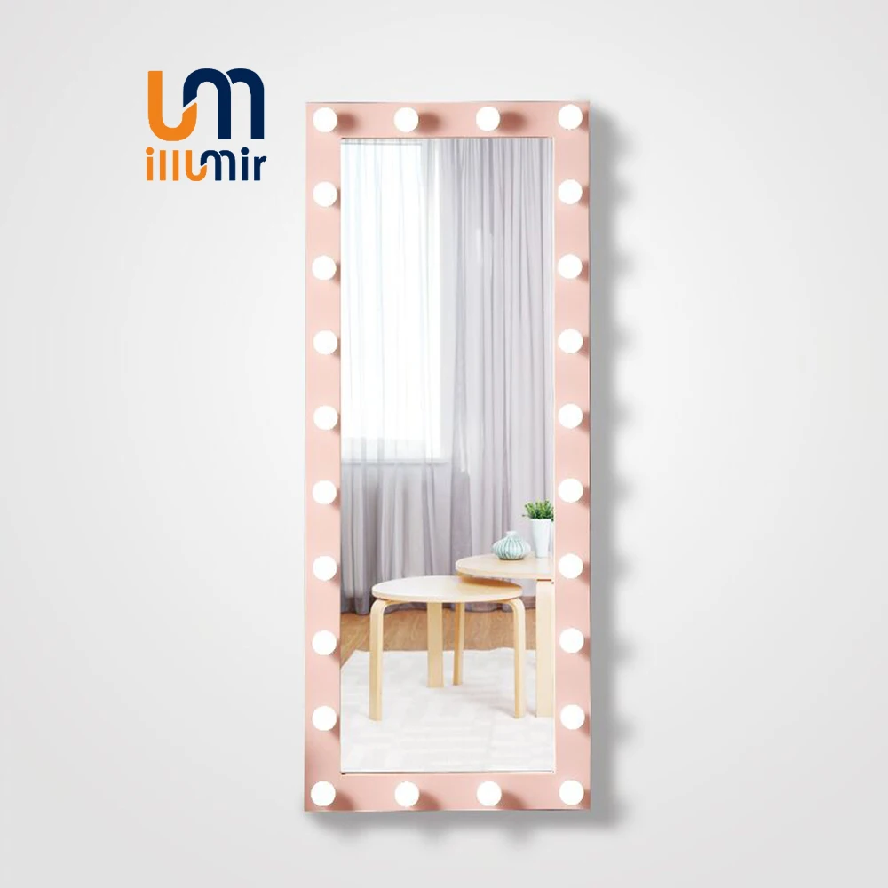 ILLUMIR Hollywood Large Vanity mirror wall decor Lighted Tall Full Body Modern Floor Wall Mirror
