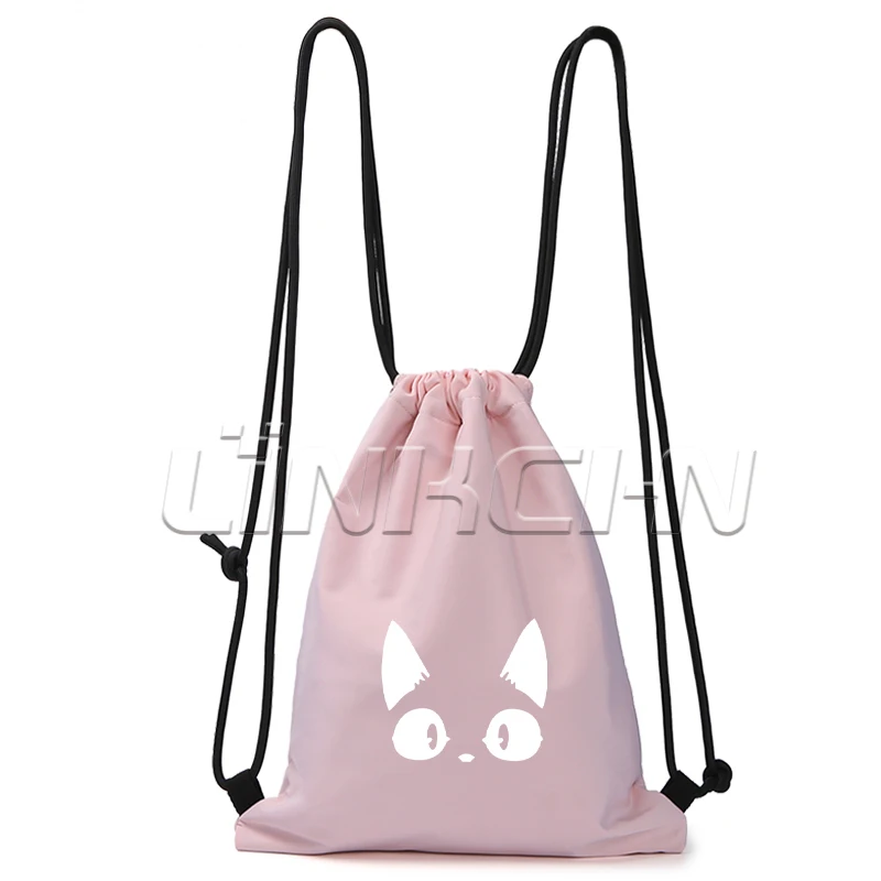 Оптовая продажа, рюкзак на шнурке из полиэстера 420D с индивидуальным принтом