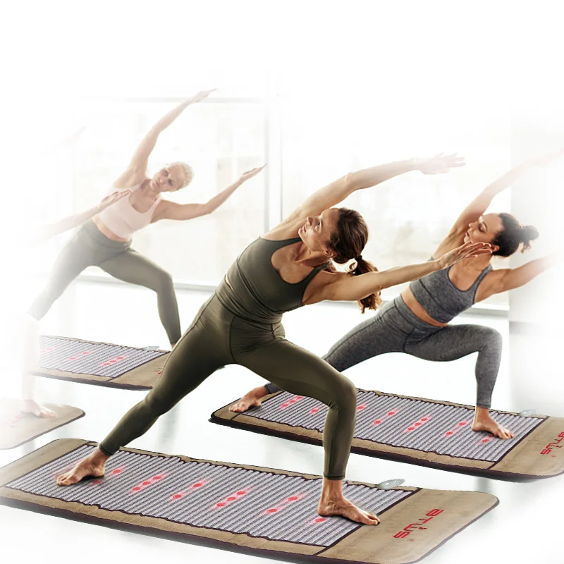 BTWS High End Eco Leather Adjustable Jade Stone Heated Floor Mat Yoga Detoxification Slimming Infrared Sauna Mat