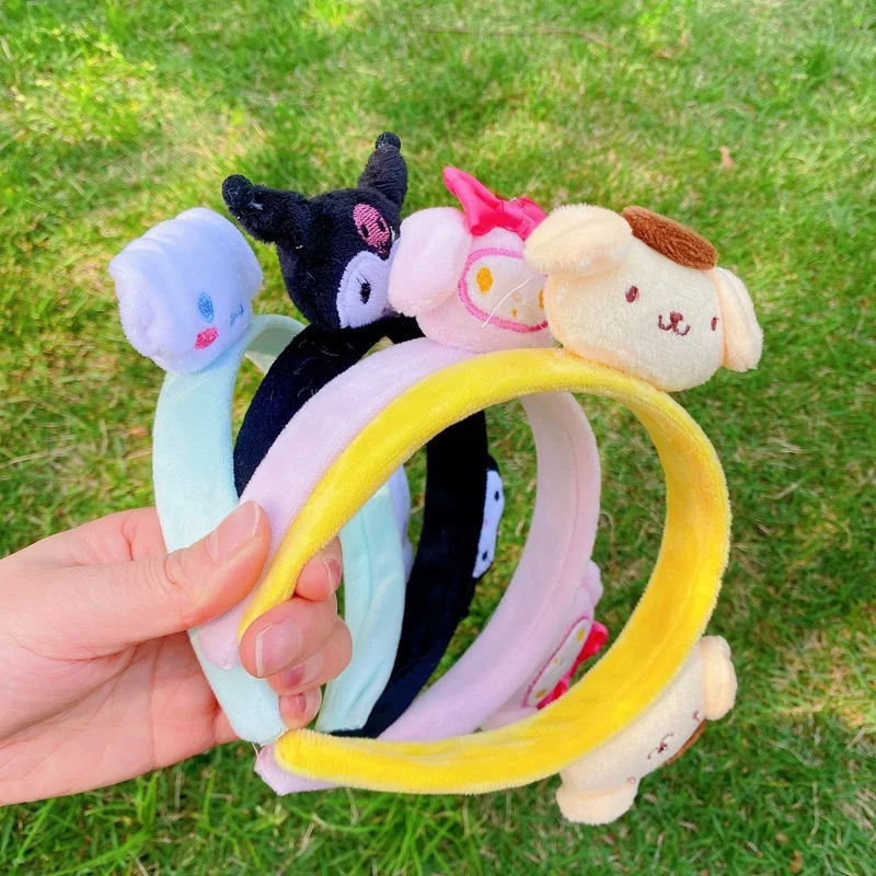 Kawaii Plush Hairband Cartoon Cute plush kuromi headbands girl headbands for skin care