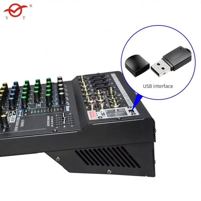 Dj Controlleraudio Console Mixer Professional Audio New 2024 Fm Microphone Wireless Plus 5 Channel Digital Mini
