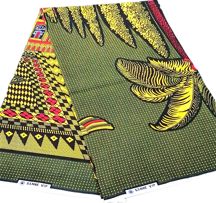 High quality 100 percent cotton Veritable African Wax Fabric Nigerian Ankara Block Print Batik Fabric For Sewing