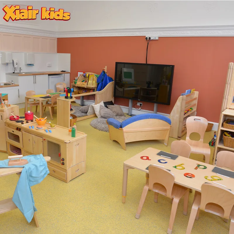 Xiair Montessori Preschool Furniture Equipment Daycare Table And Chair Sets Kids Sofa Kindergarten Cabinets Classroom Solutions