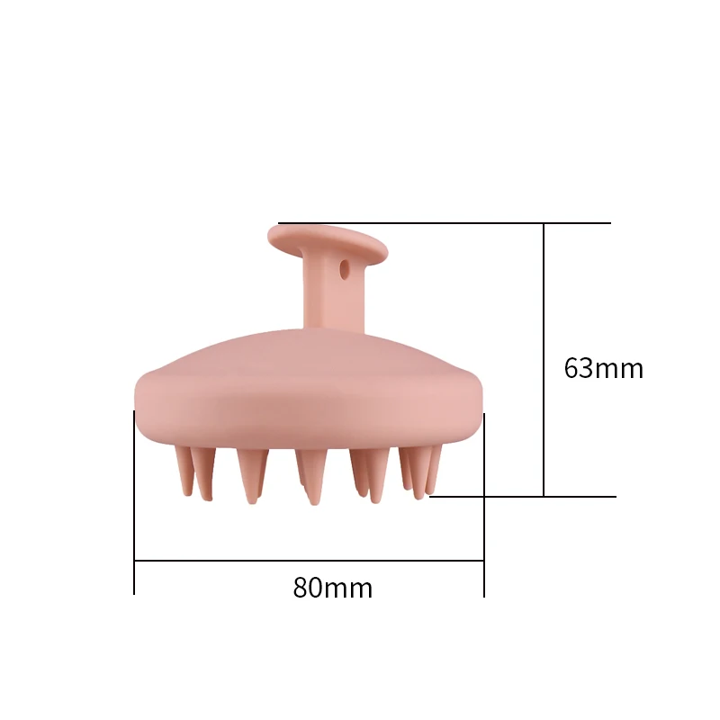 
2021 New Customized All-silicone Brush Scalp Massager Eco-friendly Silicone Shampoo Brush Patented Hair Brush for Massage Scalp 