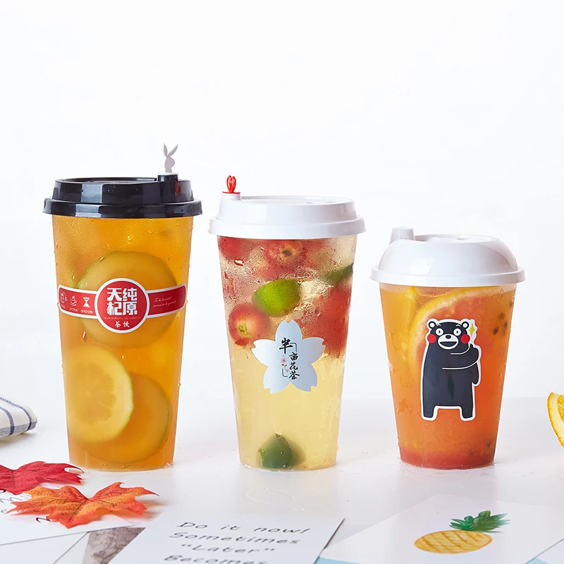 PP transparent  frosted 20oz 16 oz Cold and hot drinks customized logo printing disposable plastic cup