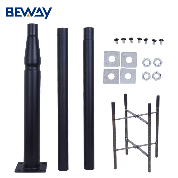 Factory Supply Post Garden Solar LED Street Light Pole 2.5m 3m 4m Outdoor With High Mast Lamp Pole