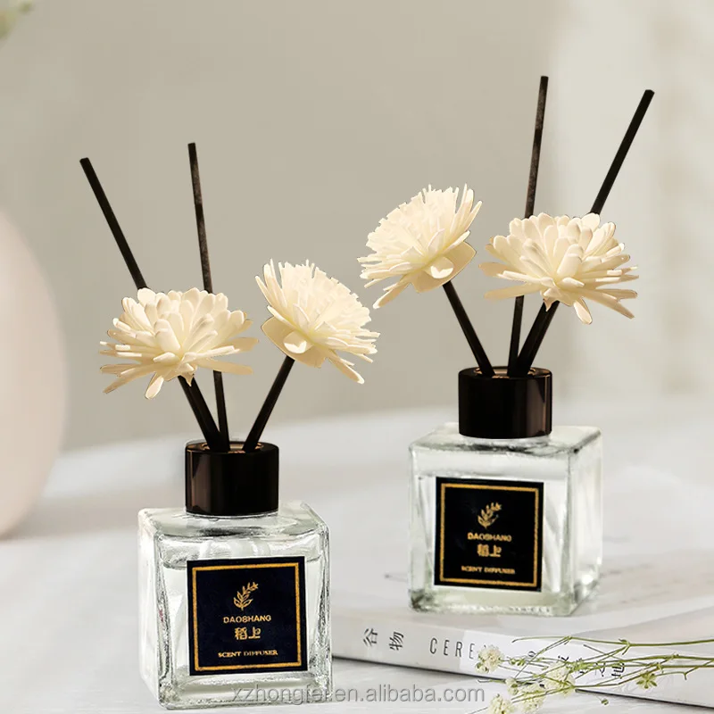 50Ml New arrival reed diffuser gift set luxury home decor perfume oil natural reed diffusers glass bottle aromatherapy