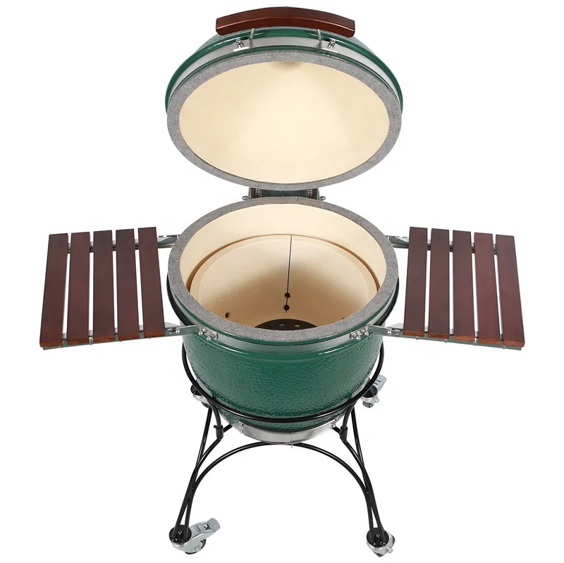 Big Green Color Egg BBQ Charcoal Grills Kamado L 22 Inch Smoker Outdoor Camping Ceramic