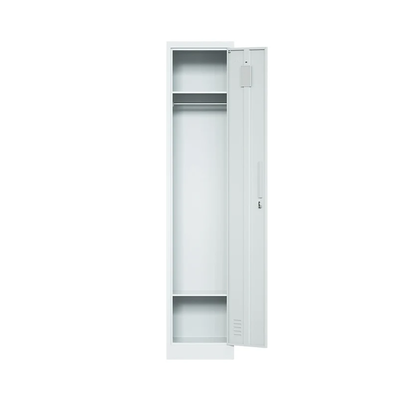 Factory Staff Locker 1 Door Wardrobe Metal Locker Cabinet School Gym Clothes Storage Closet Cabinet Single Door Steel Locker