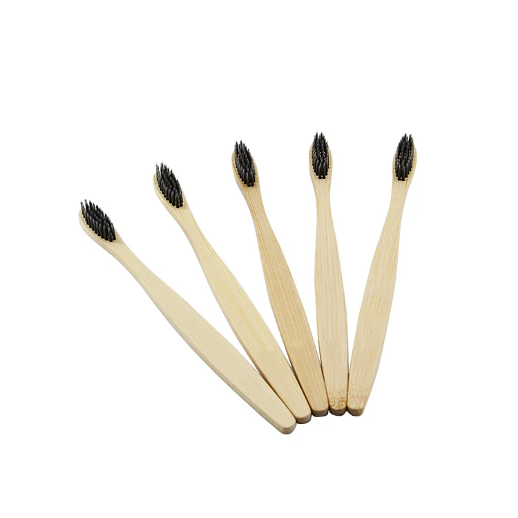 4 pcs eco friendly manufacturers usa exported bamboozled charcoal bamboo toothbrush with natural bristles