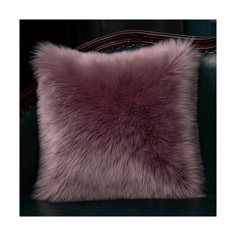 Chinese manufacturers sell large amounts of fluffy thick long pile artificial fur plush fabric cushion pillow cover