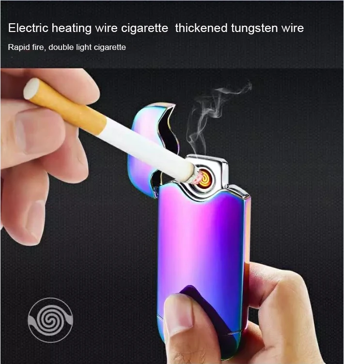 DEBANG usb lighter touch-sensitive shaking  windproof eclectic Double-sided cigarette electric lighter