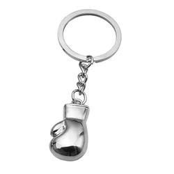 Mini 3D Boxing-Glove Metal Keychain Sports Fans Fashion Jewelry Zinc Alloy Simulation Fighting Boxer-Gloves Key Ring Pendant