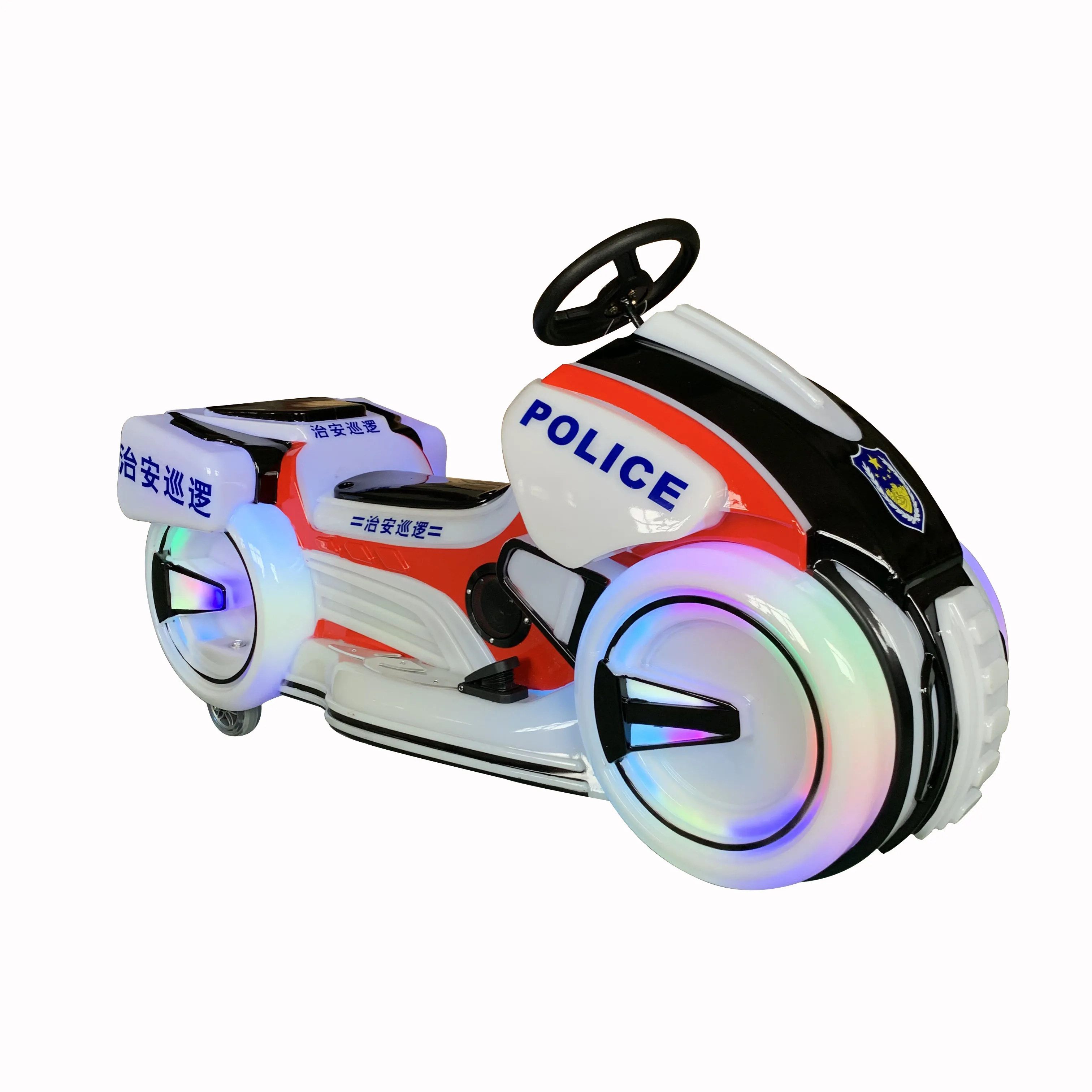  Wobieqi wholesales popular Hot sale attractive Amusement kids battery police motorcycle bumper car in shopping mall and