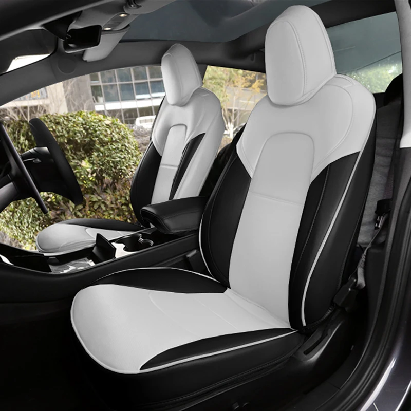 Fashionable Customized Leather Waterproof Auto Interior Accessories Car Seat Covers For Tesla