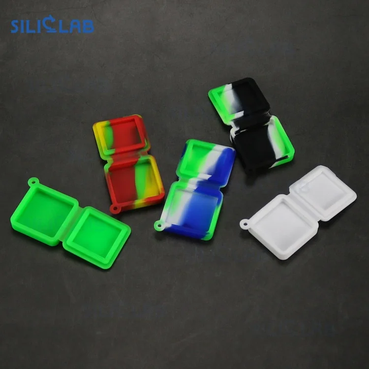 Best quality silicone oil wax jar 9ml square smoking products container tobacco smokeshop smoking accessories