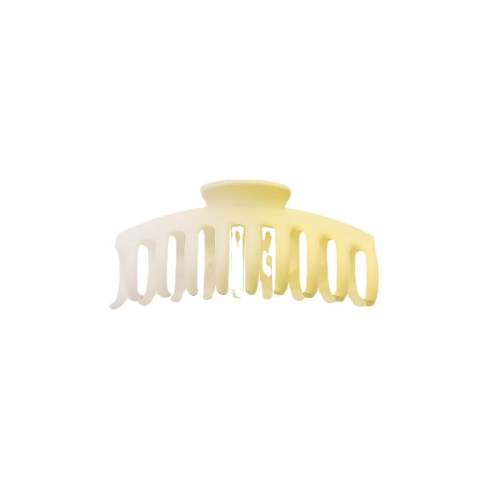 QIYUE 9cm Custom Logo Korean Hair Clamp Gradient Color Matte Square Hair Claw Clips Hair Accessories For Woman