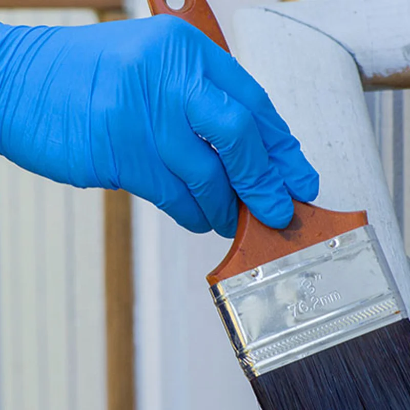 Industrial nitrile chemical resistant gloves coating & paint gloss thick nitrile gloves for wallpapers/wall coating