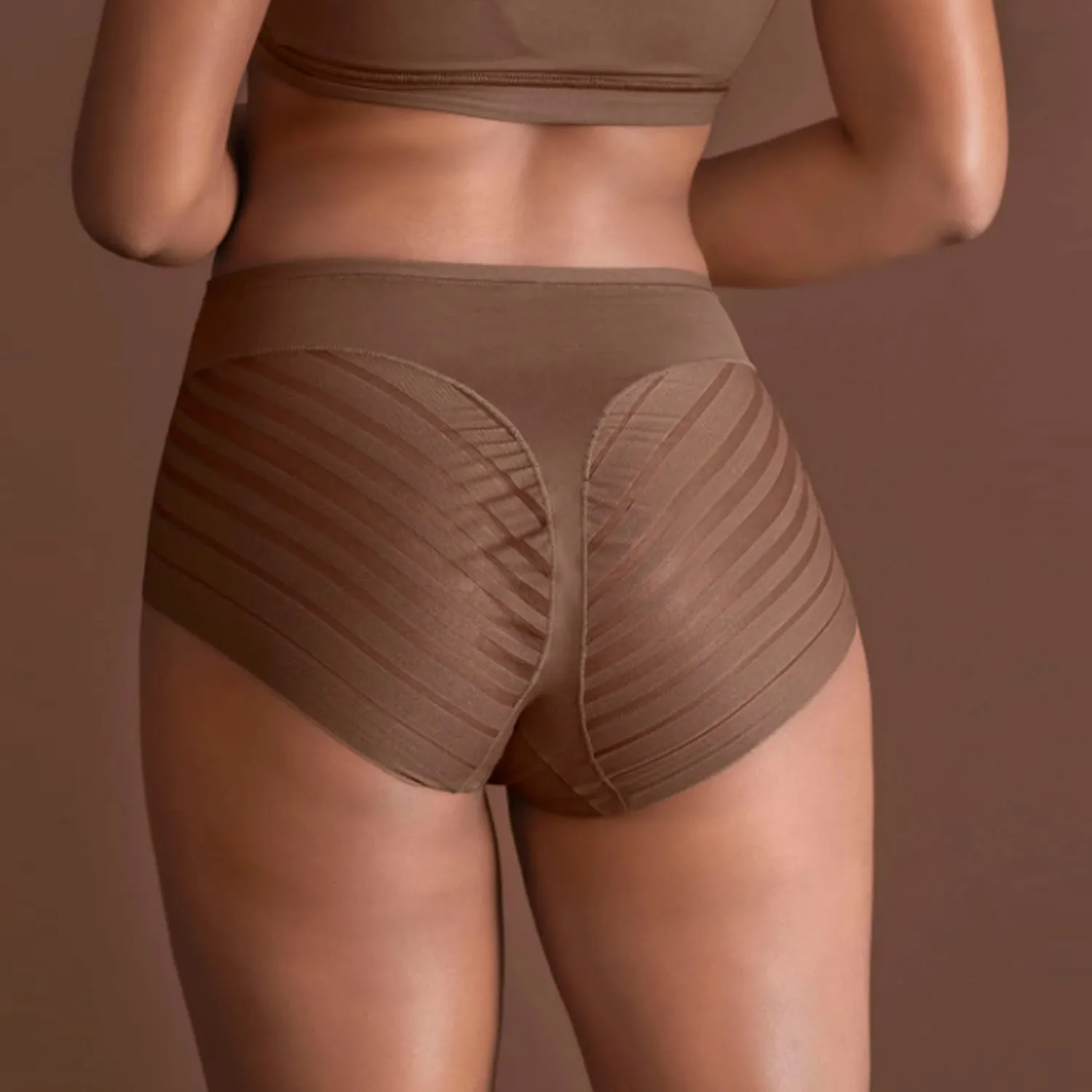 Women Lace Stripe Undetectable Classic Shaper Panty For Everyday Shaping Ladies Tummy Control Shape Underwear