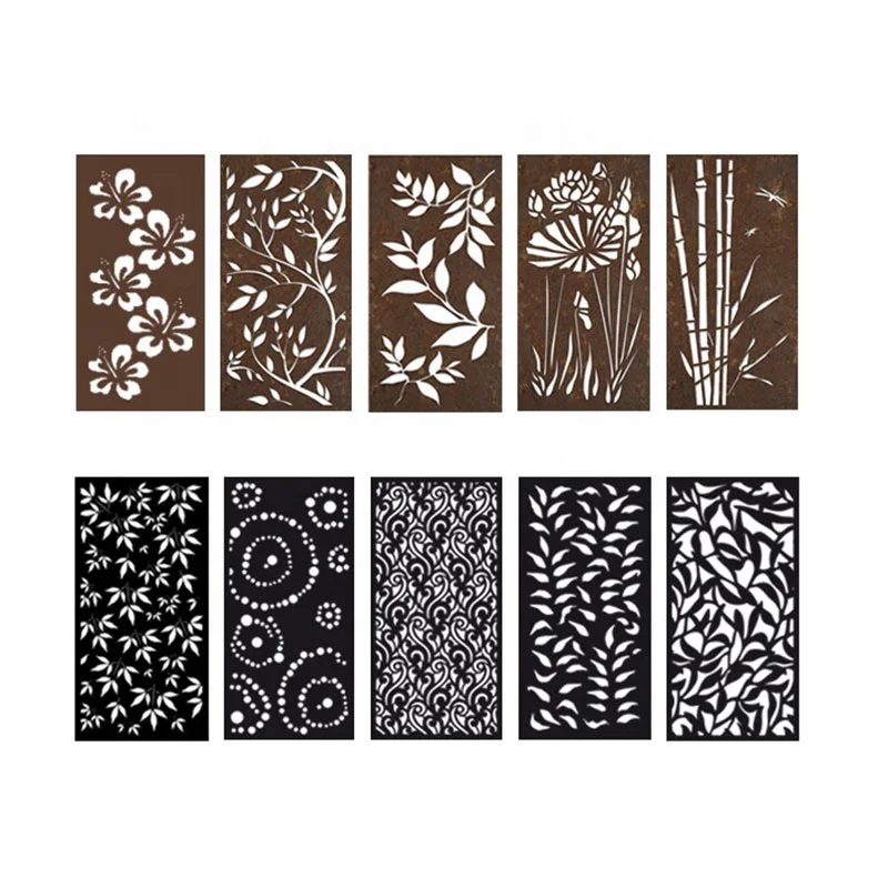 
Custom Metal Garden Fencing Panels Decorative Wrought Stainless Steel Wall Laser Cutting Panel 