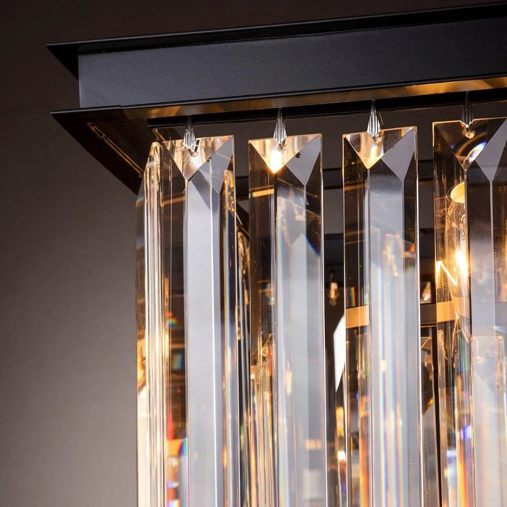 Simig освещение в стиле ретро черные хрустальные светильники настенная лампа для декоративного дома