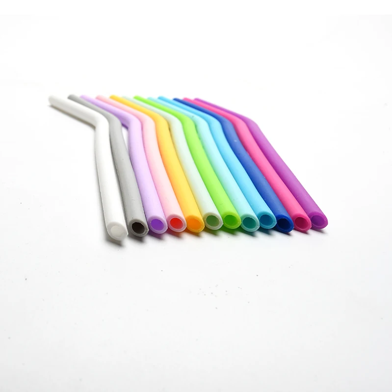 Factory wholesale  Food Grade Reusable Silicone Rubber Eco Friendly Straw For Drinking Silicone Straws Portable