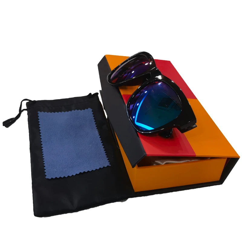 Белая и черная картонная упаковка на заказ для солнцезащитных очков с золотой