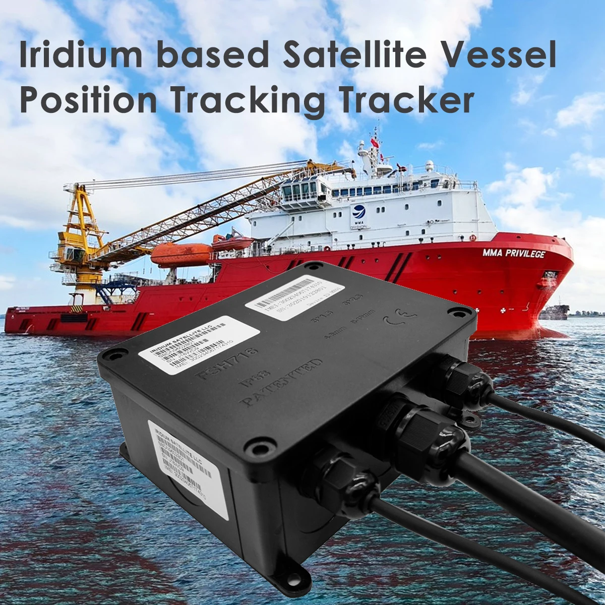 Vessel/Boat position Vehicle GPS satellite tracking devices with Iridium SBD module 9602N and 4G LTE GPRS network