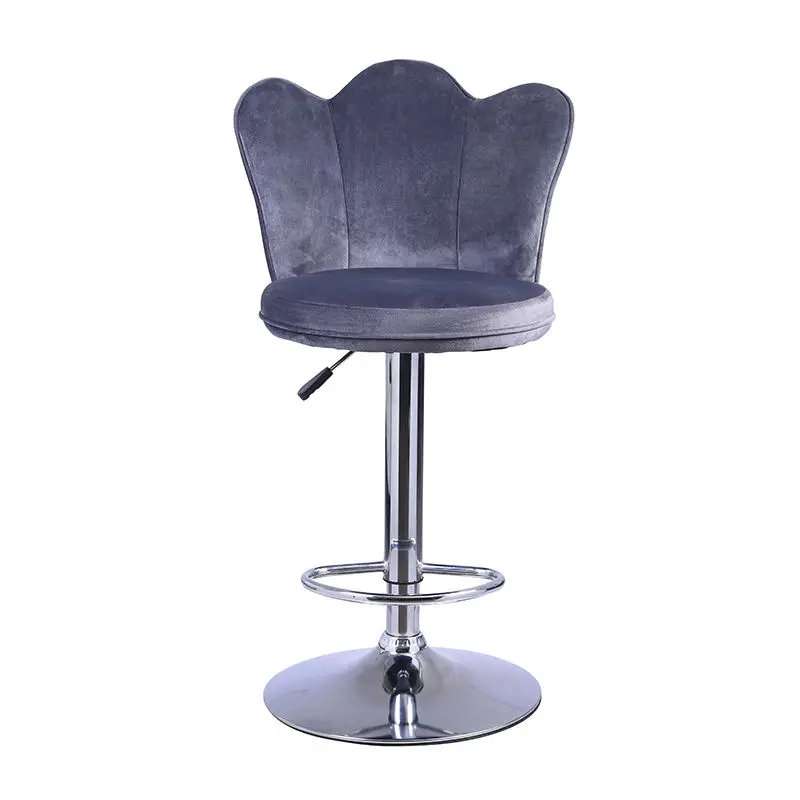 Hot Modern Durable Swivel Hydraulic Lifting Luxury Velvet Bar Chair For Kitchen