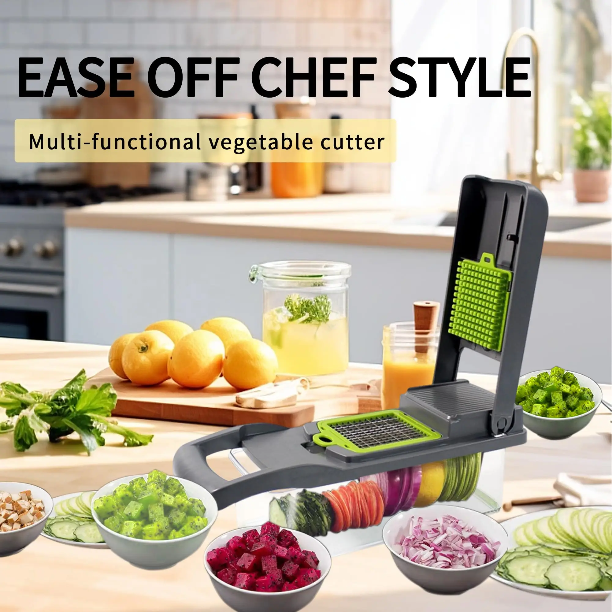 Vegetable Chopper 16 in 1 Multifunctional Food Chopper Kitchen Vegetable Slicer Dicer Cutter,Veggie Chopper