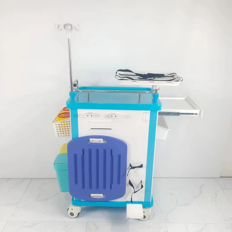 Hospital Medical Anesthesia Trolley Plastic ABS Anesthesia Cart with Competitive Price for Medical Crash Cart Use
