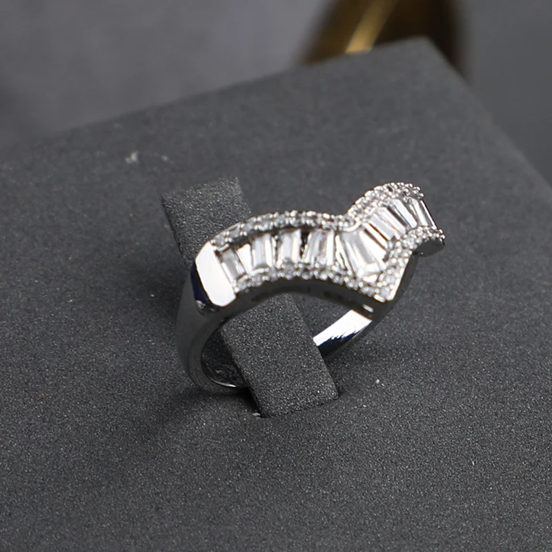 high quality Dubai Saudi Arabia luxury cubic zircon jewelry set necklace earrings ring bracelet4pcs jewelry set for women