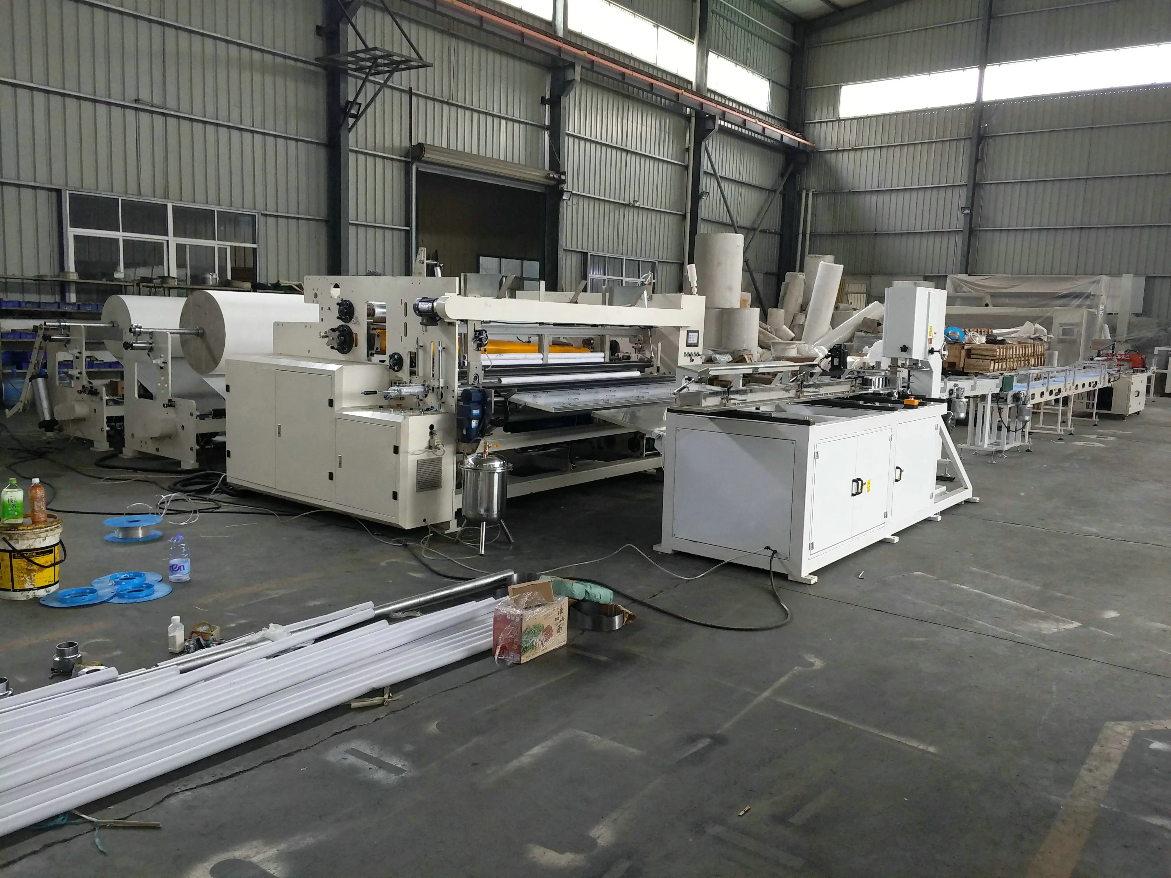 Semi auto good quality full automatic toilet tissue paper embossing machine production line