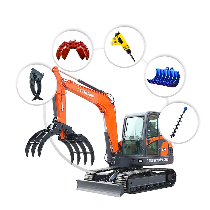 HOT SALE CE ISO EAC CERTIFIED 6 TON CRAWLER EXCAVATOR SD65E  6TON EARTH MOVING MACHINE FOR SALE 9 TON MINI EXCAVATOR