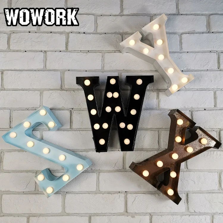 WOWORK diy led modern and creative lighting sign letter for shop window props