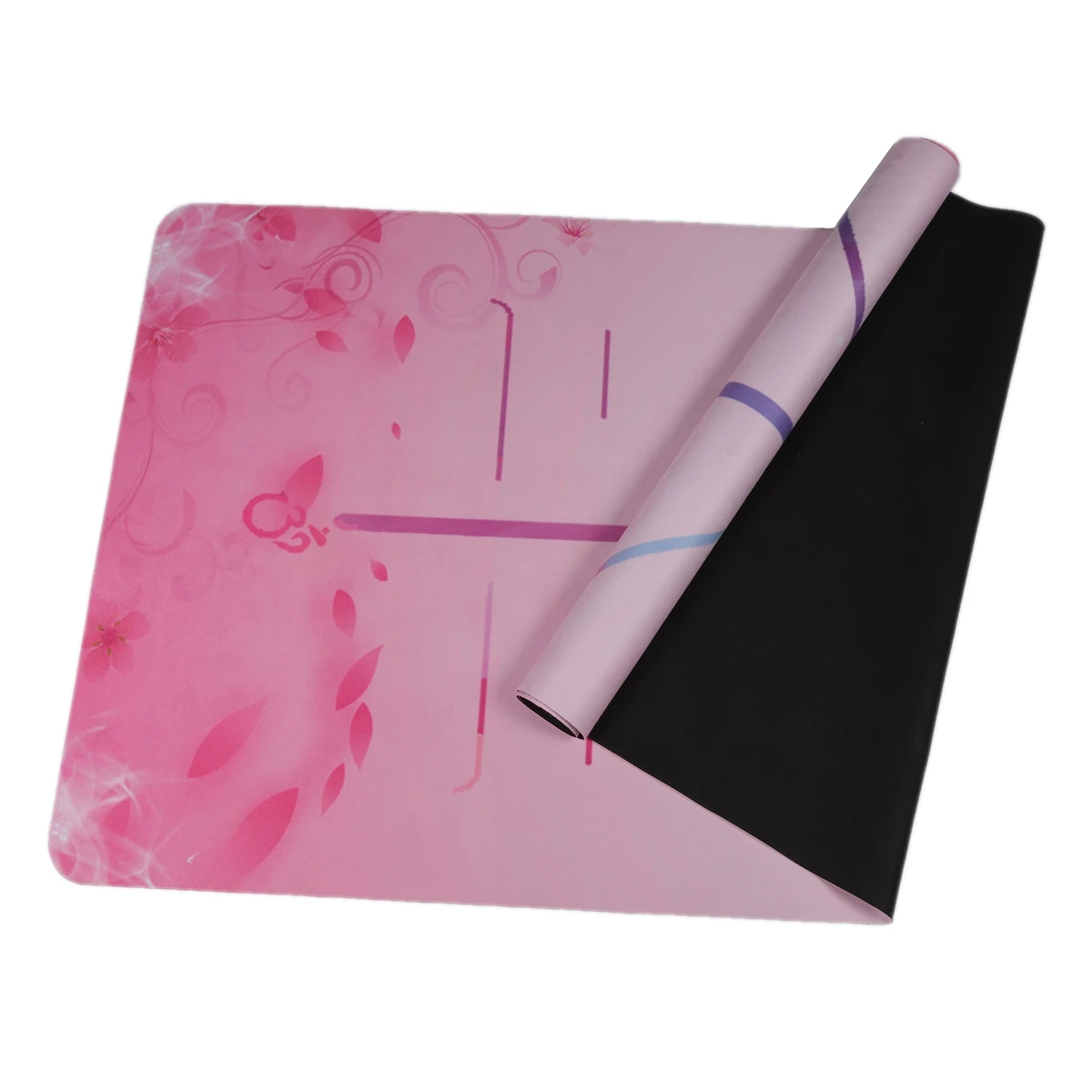 Ultrathin 1mm  travel foldable natural rubber grip suede yoga mat