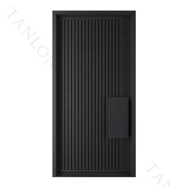 Security Iron Modern Panel Doors Single Design Interior Modern Soundproof Cast Iron Door