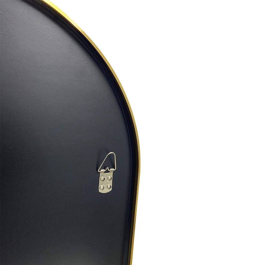 custom modern home decor large metal gold arch aluminum frame makeup unbreakable mounted wall mirror  miroir espejo spiegel