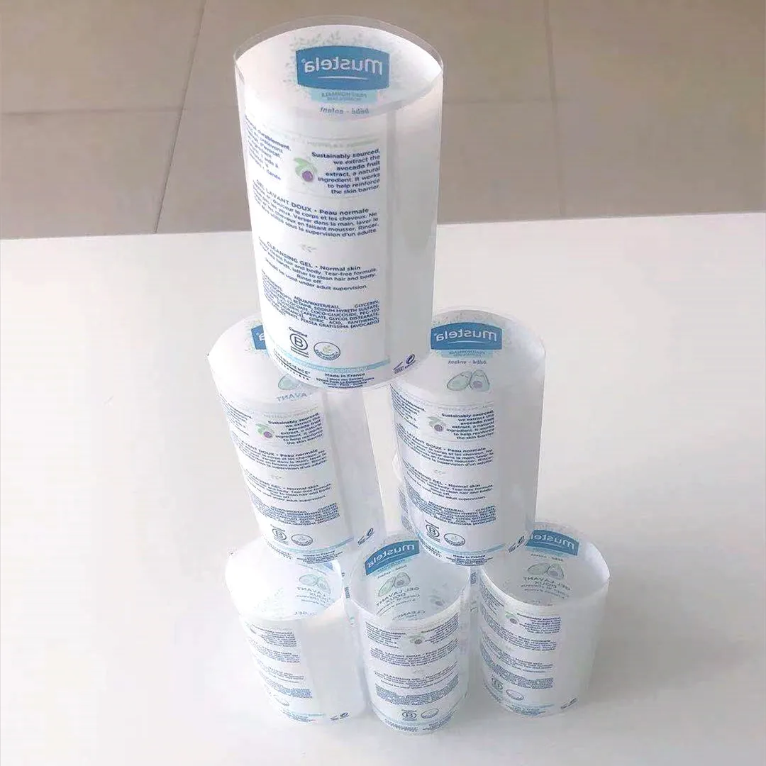 Custom pvc pet printing film heat label shrink sleeve wrap label for water bottle